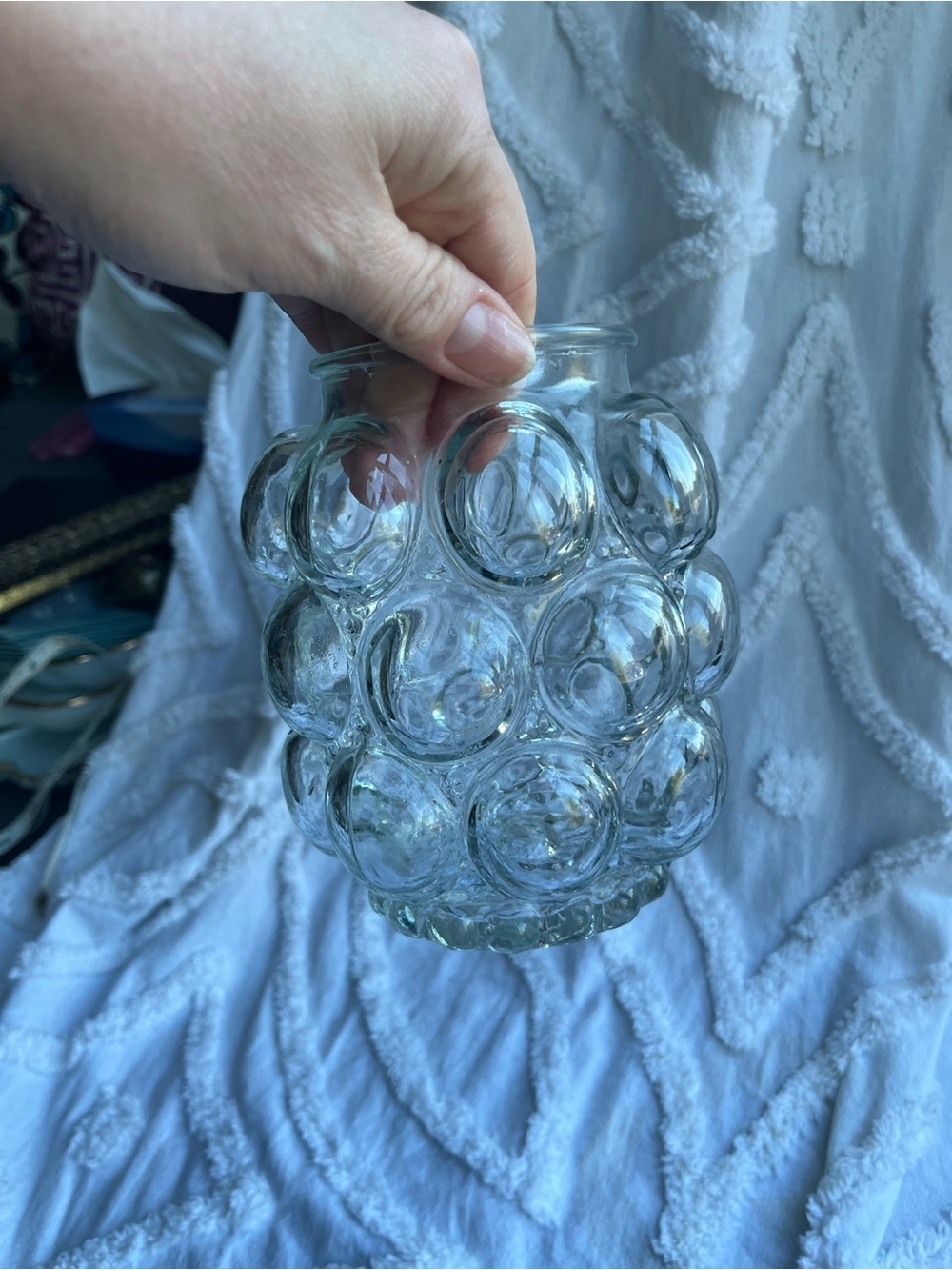 Vintage Anchor Hocking Bubble Boopie Clear Vase